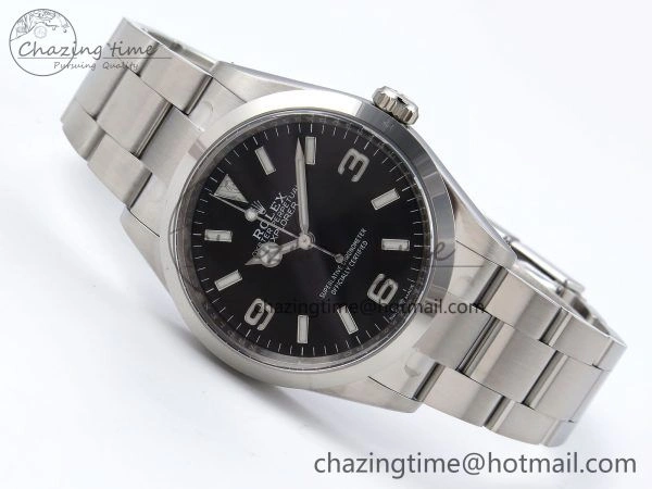 Explorer 124270 36mm 904L Steel Clean 1:1 Best Edition Black Dial on SS Bracelet VR Efficient 1290