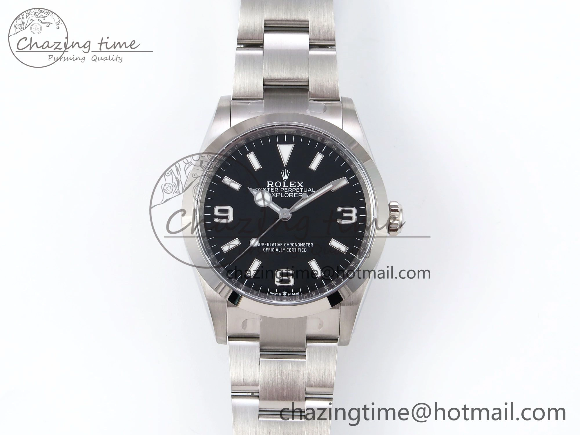 Explorer 124270 36mm 904L Steel Clean 1:1 Best Edition Black Dial on SS Bracelet VR Efficient 1290