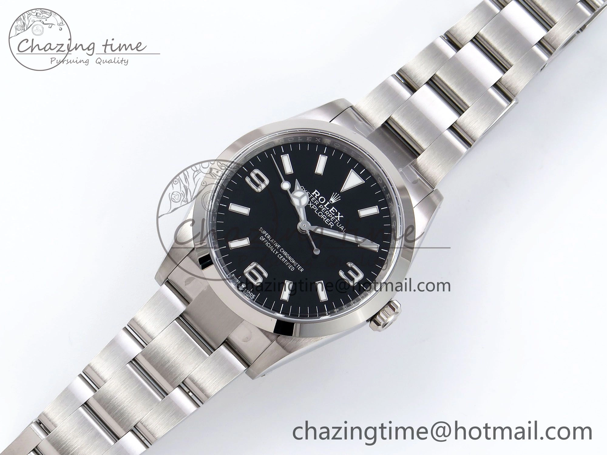 Explorer 124270 36mm 904L Steel Clean 1:1 Best Edition Black Dial on SS Bracelet VR Efficient 1290