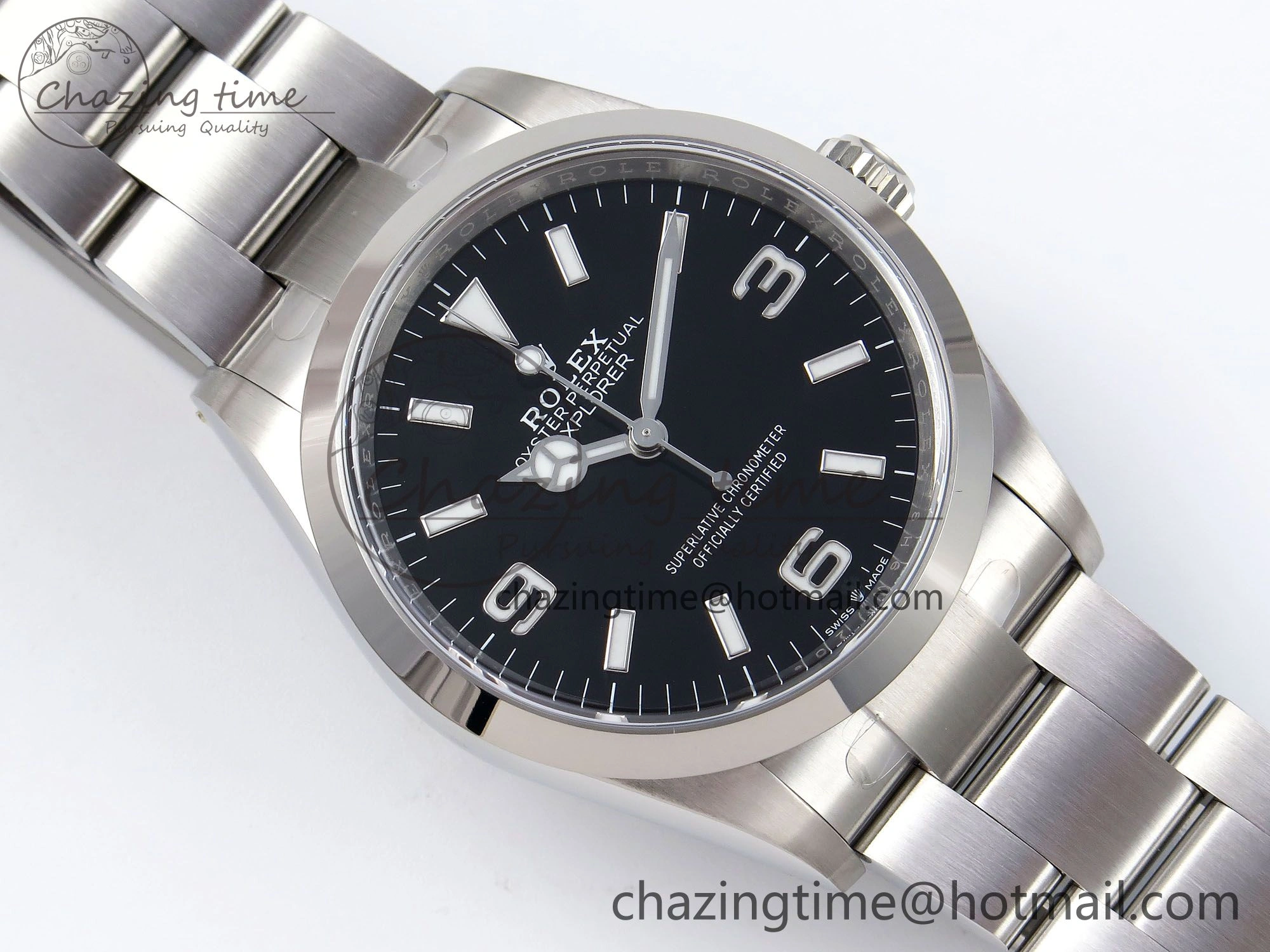 Explorer 124270 36mm 904L Steel Clean 1:1 Best Edition Black Dial on SS Bracelet VR Efficient 1290