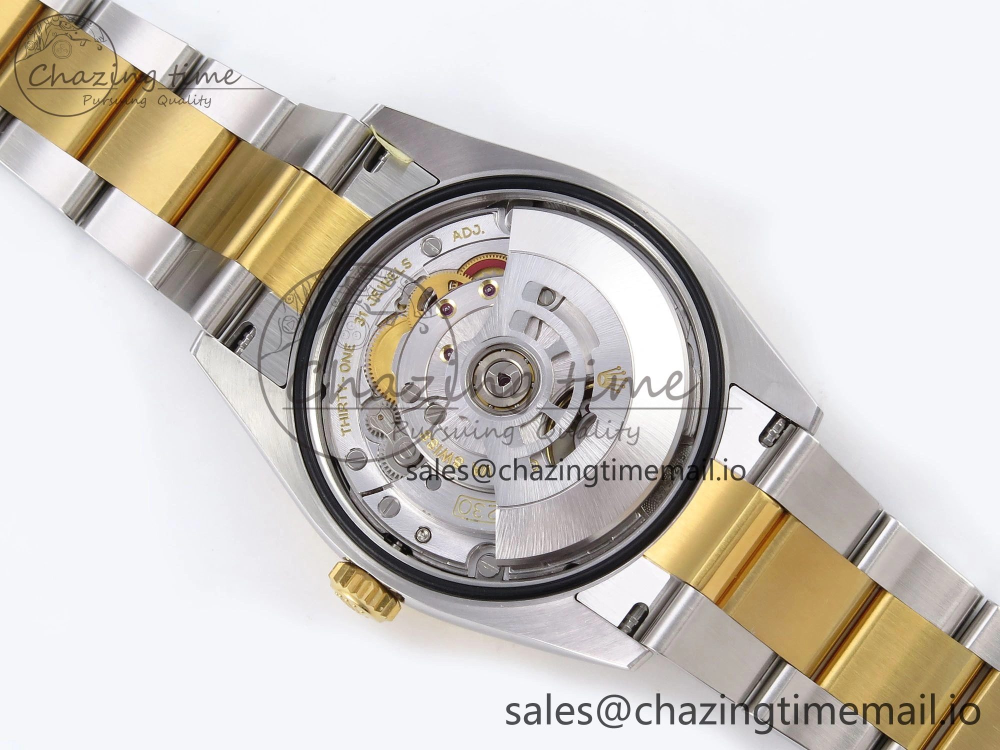 TechFriendly Explorer 124273 VSF 1:1 Best Edition 904L Steel Black Dial on SS YG Bracelet VS 1237