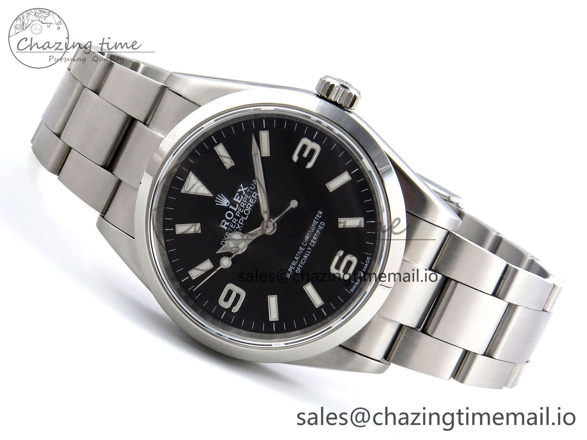 Sustainable Explorer 36 904L Steel KRF 1:1 Best Edition Black Dial on SS Bracelet A 1285