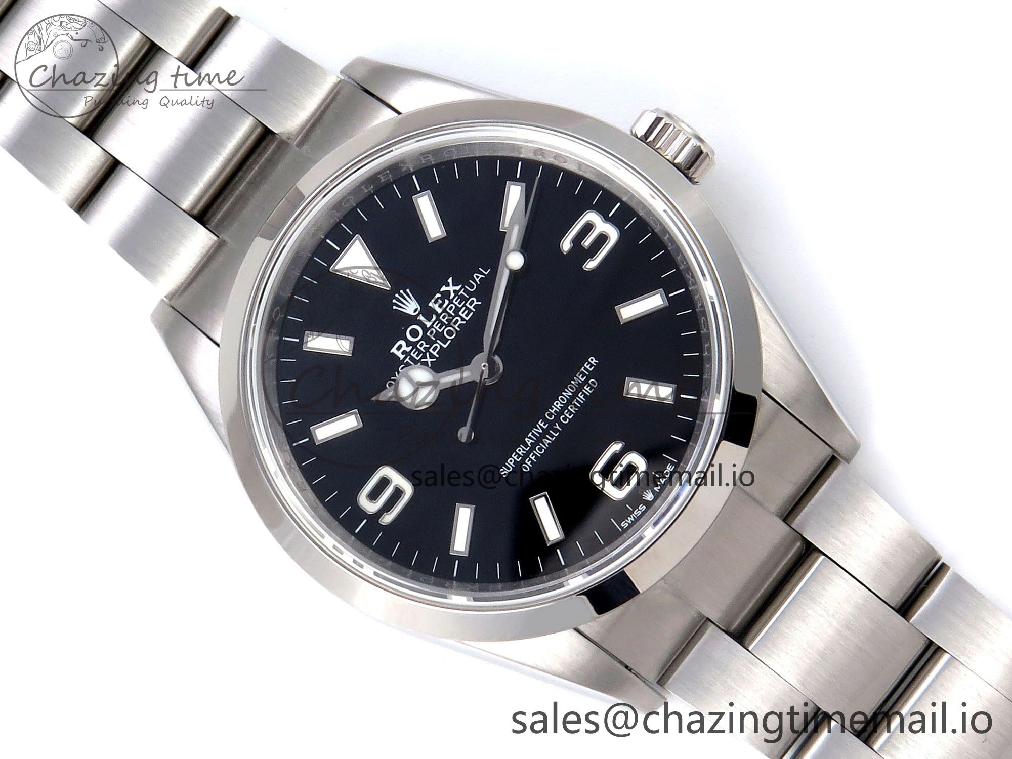 Sustainable Explorer 36 904L Steel KRF 1:1 Best Edition Black Dial on SS Bracelet A 1285