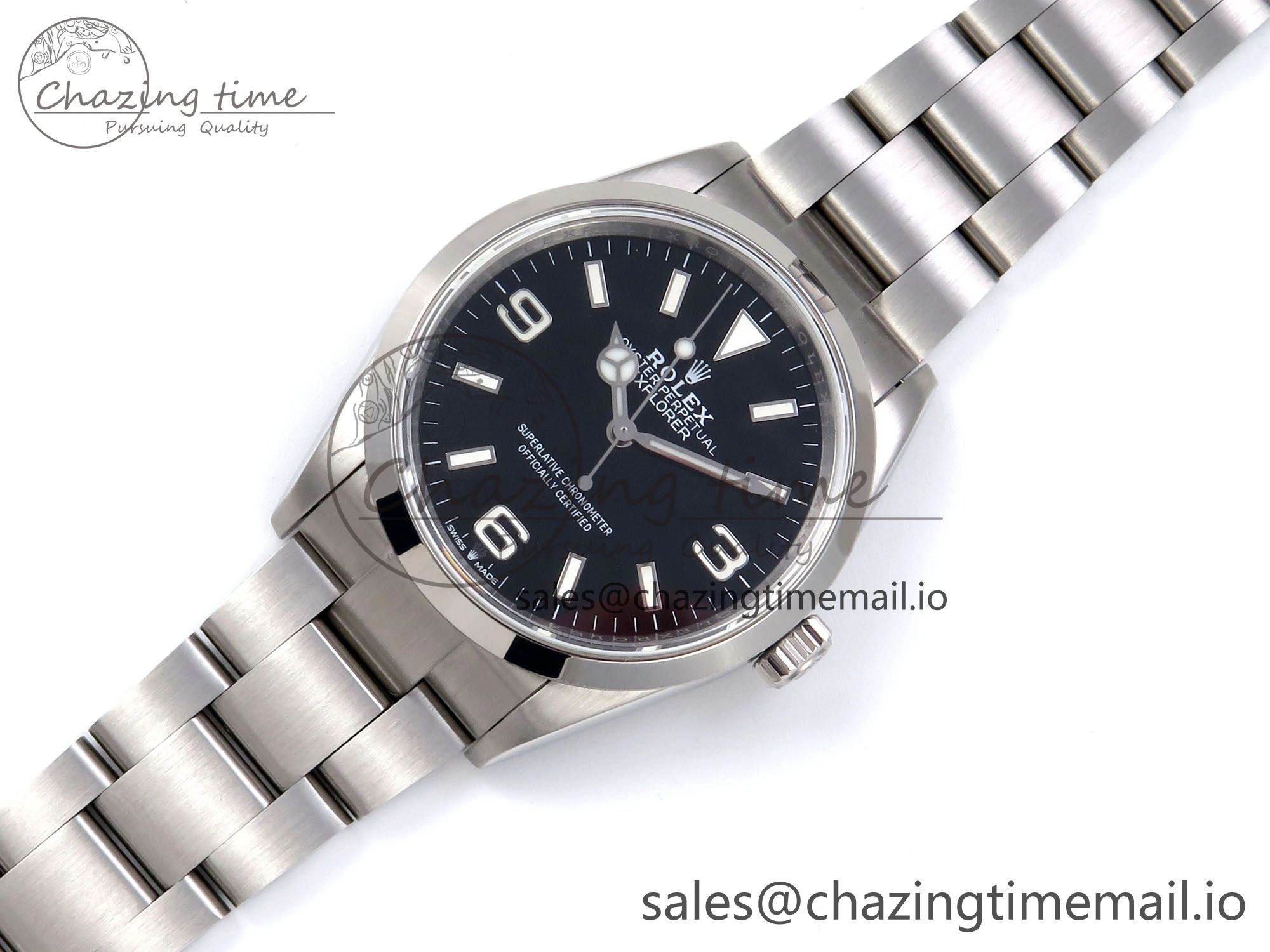 Trendsetting Explorer 36 904L Steel KRF 1:1 Best Edition Black Dial on SS Bracelet PT5000 V 1180