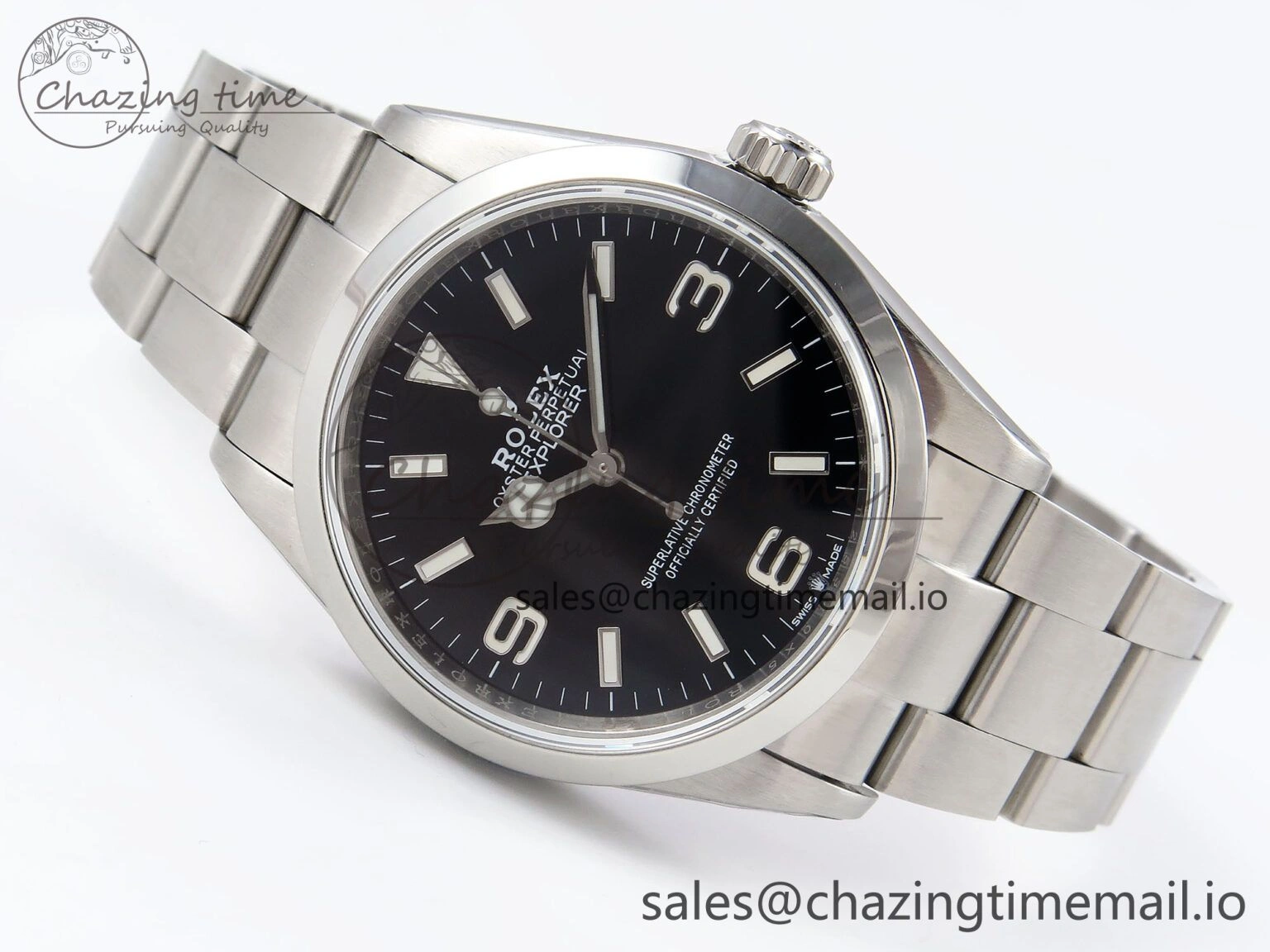 Explorer 36 904L Steel KRF 1:1 Best Edition Black Dial on SS Bracelet SW200 V Sporty 1178