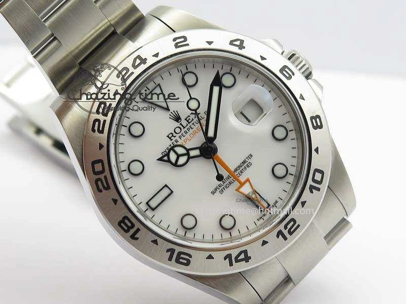 Explorer II 42mm 216570 1:1 Noob Best Edition White Dial A3187 (Correct Hand Stack) Thermal 3837
