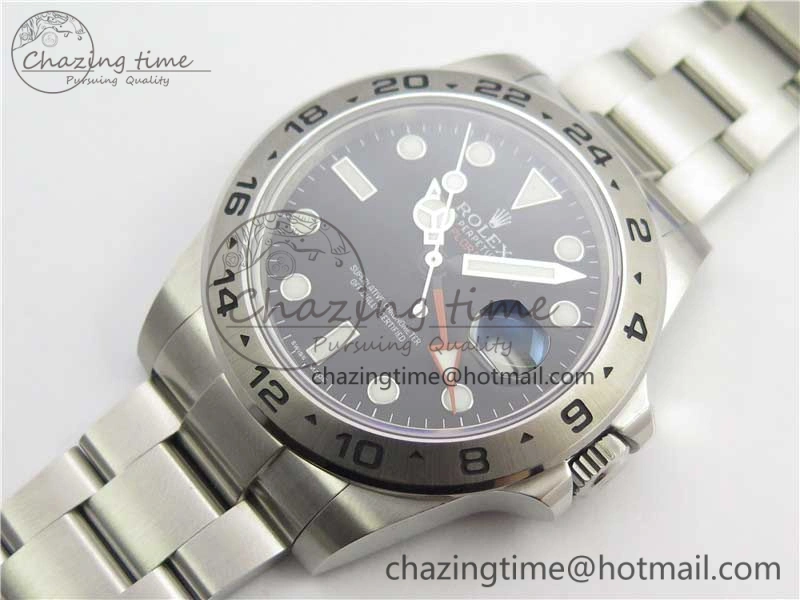 AllSeason Explorer II 42mm 216570 Black 904L SS GMF 1:1 Best Edition Black Dial on Bracelet A3186 (Correct Hand Stack) 3242