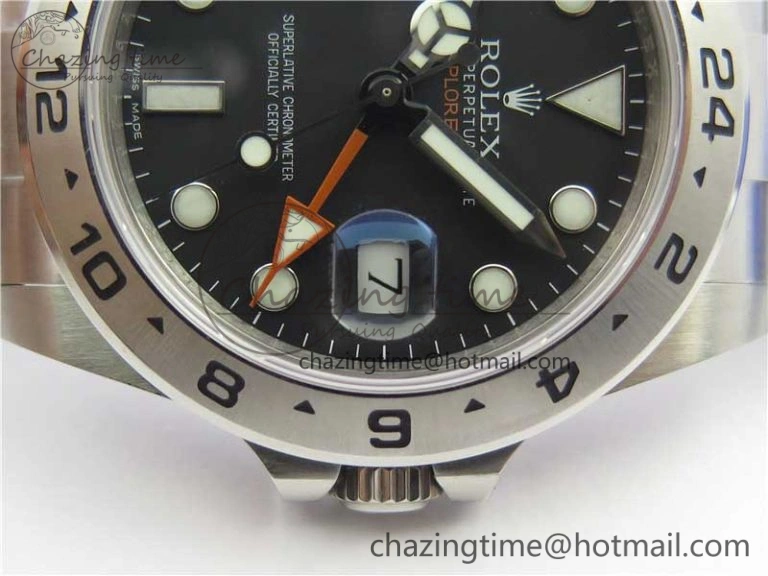 AllSeason Explorer II 42mm 216570 Black 904L SS GMF 1:1 Best Edition Black Dial on Bracelet A3186 (Correct Hand Stack) 3242