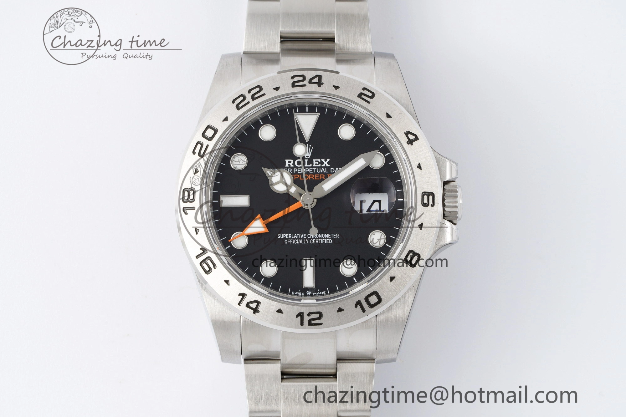 Explorer II 42mm 216570 Black 904L SS JDF 1:1 Best Edition Black Dial on Bracelet VR3285 CHS V DailyWear 2171