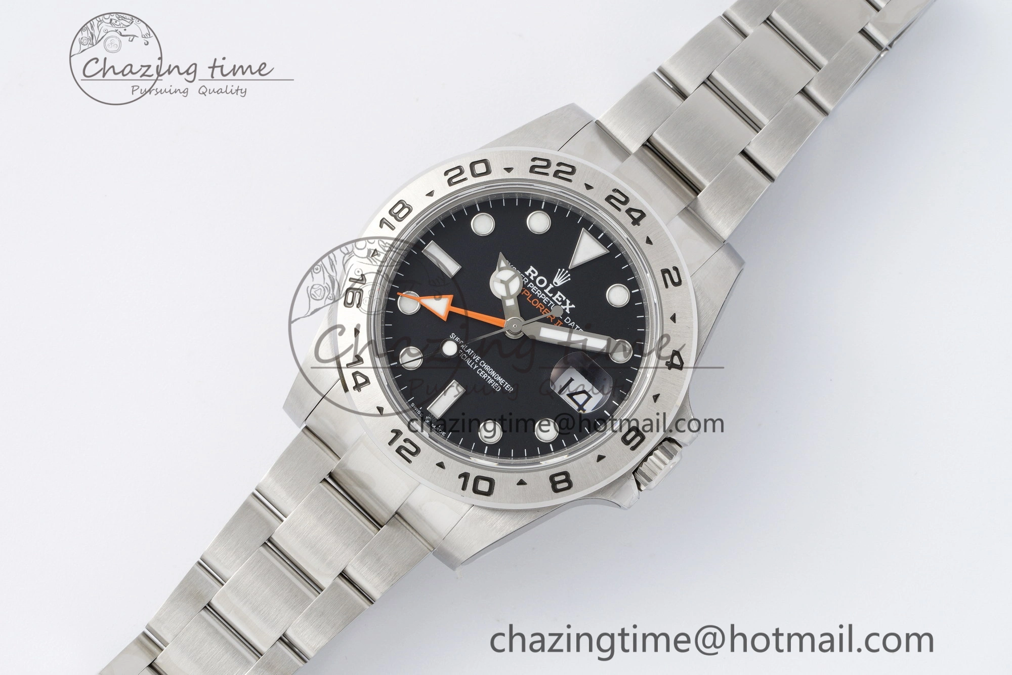 Explorer II 42mm 216570 Black 904L SS JDF 1:1 Best Edition Black Dial on Bracelet VR3285 CHS V DailyWear 2171