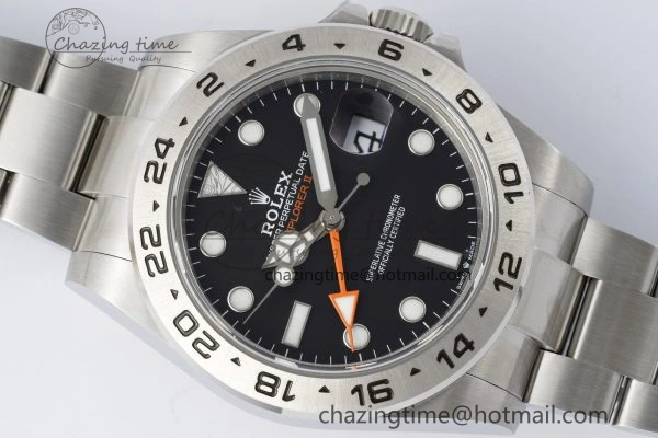 Explorer II 42mm 216570 Black 904L SS JDF 1:1 Best Edition Black Dial on Bracelet VR3285 CHS V DailyWear 2171