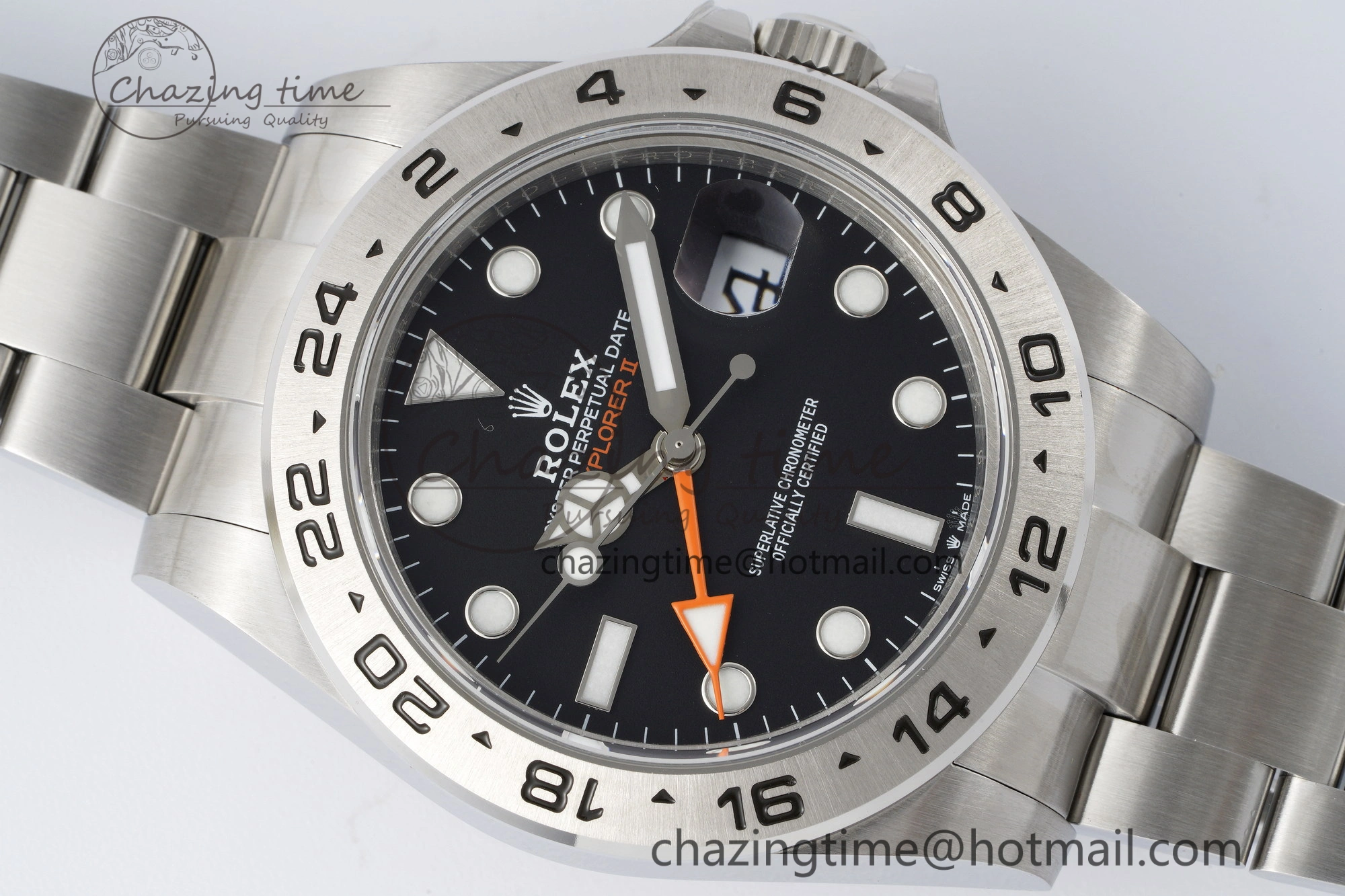 Explorer II 42mm 216570 Black 904L SS JDF 1:1 Best Edition Black Dial on Bracelet VR3285 CHS V DailyWear 2171