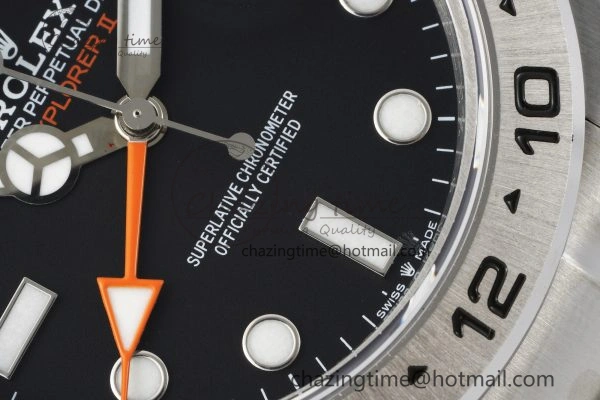 Explorer II 42mm 216570 Black 904L SS JDF 1:1 Best Edition Black Dial on Bracelet VR3285 CHS V DailyWear 2171