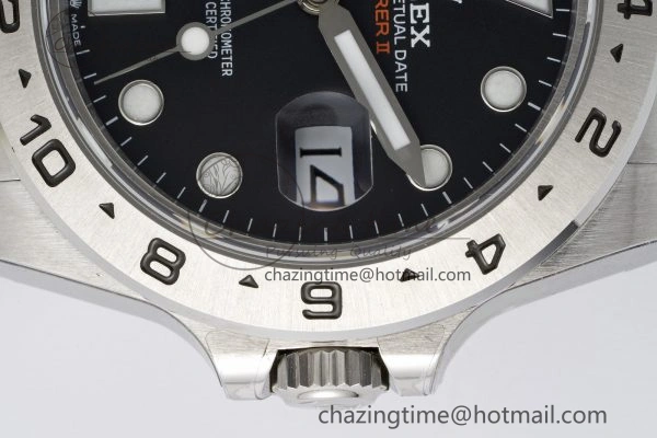Explorer II 42mm 216570 Black 904L SS JDF 1:1 Best Edition Black Dial on Bracelet VR3285 CHS V DailyWear 2171