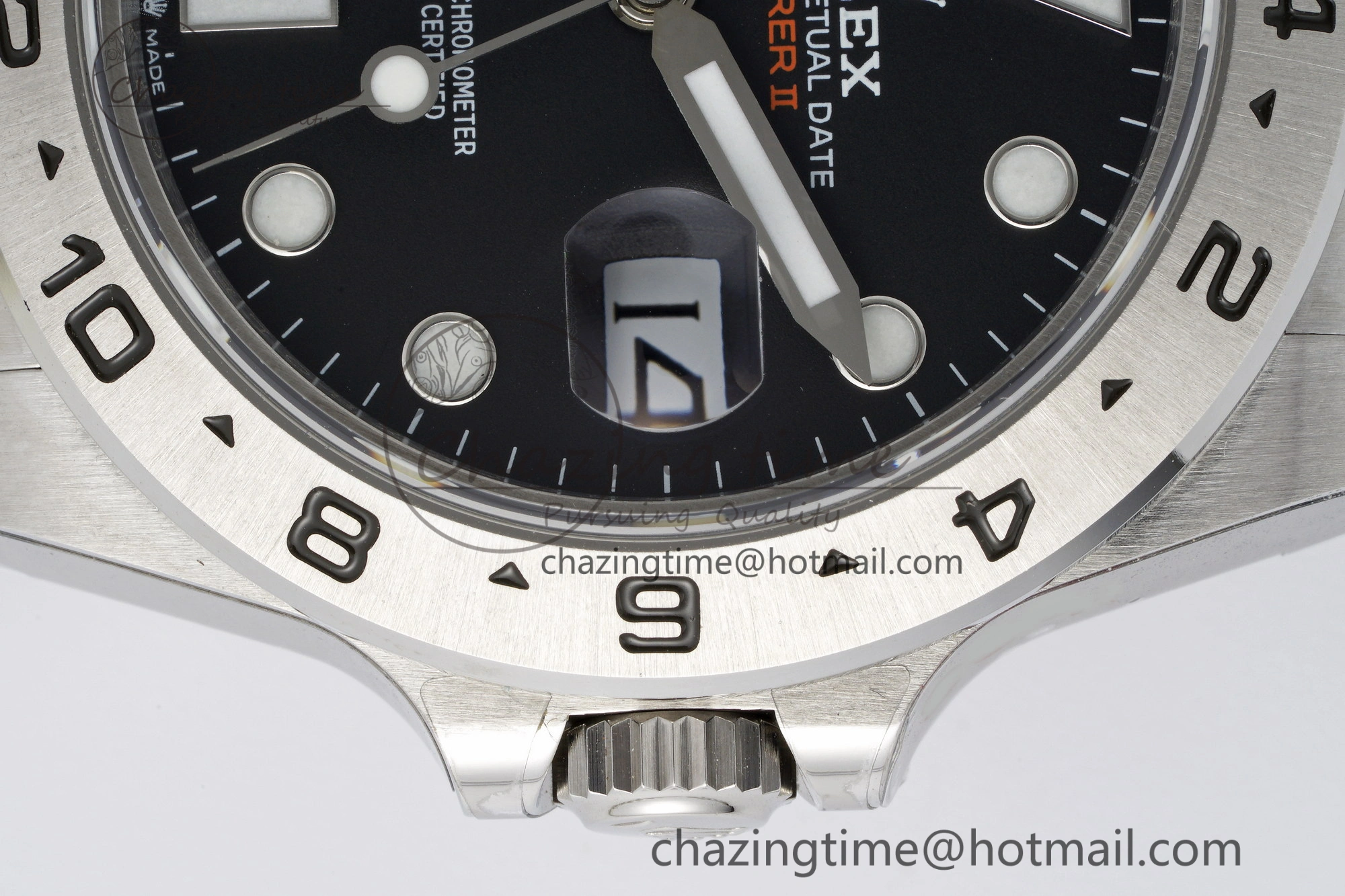 Explorer II 42mm 216570 Black 904L SS JDF 1:1 Best Edition Black Dial on Bracelet VR3285 CHS V DailyWear 2171