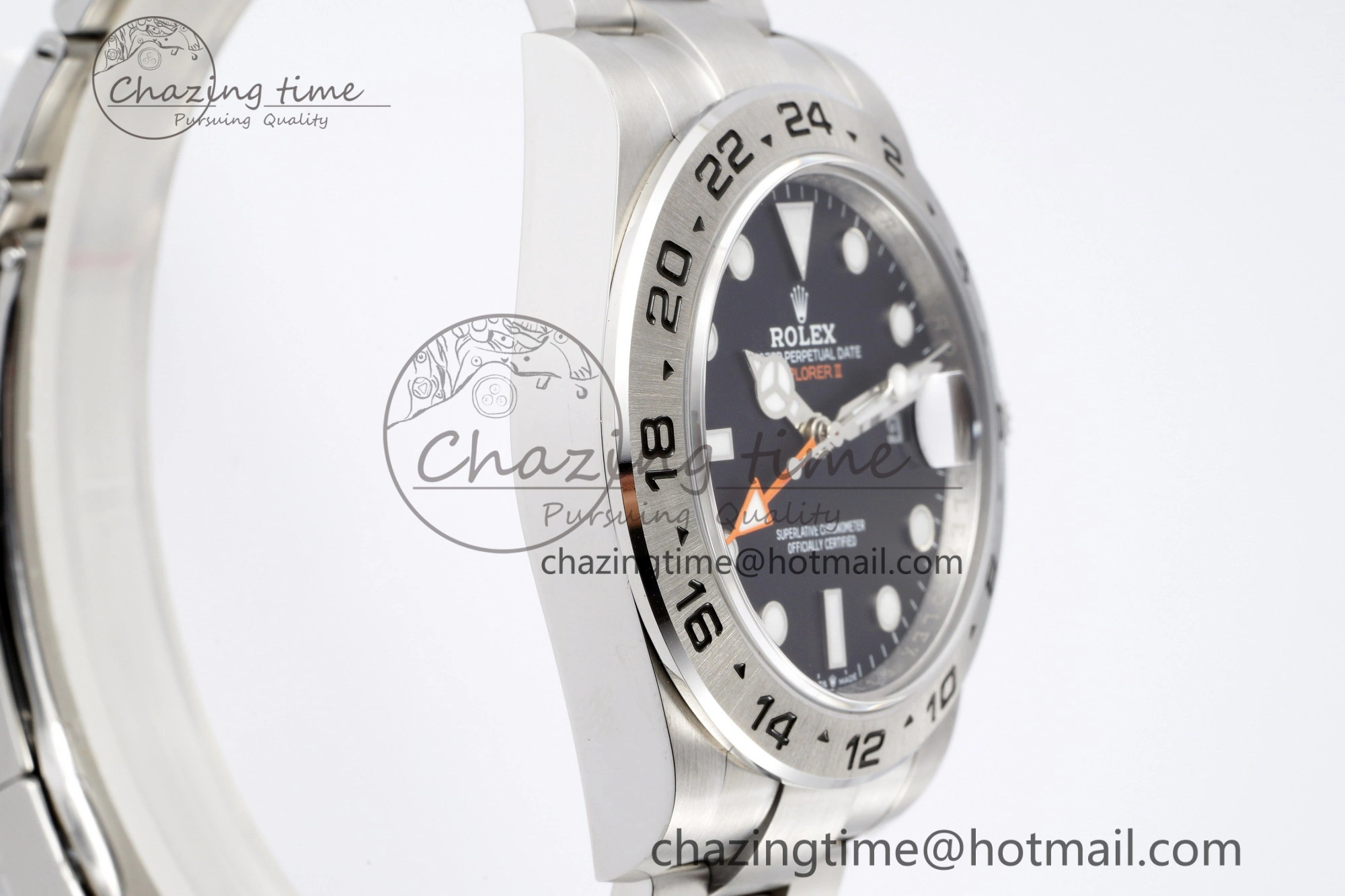 Explorer II 42mm 216570 Black 904L SS JDF 1:1 Best Edition Black Dial on Bracelet VR3285 CHS V DailyWear 2171