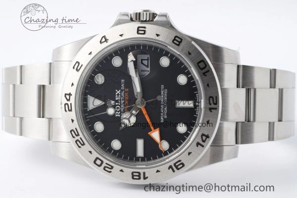 Explorer II 42mm 216570 Black 904L SS JDF 1:1 Best Edition Black Dial on Bracelet VR3285 CHS V DailyWear 2171