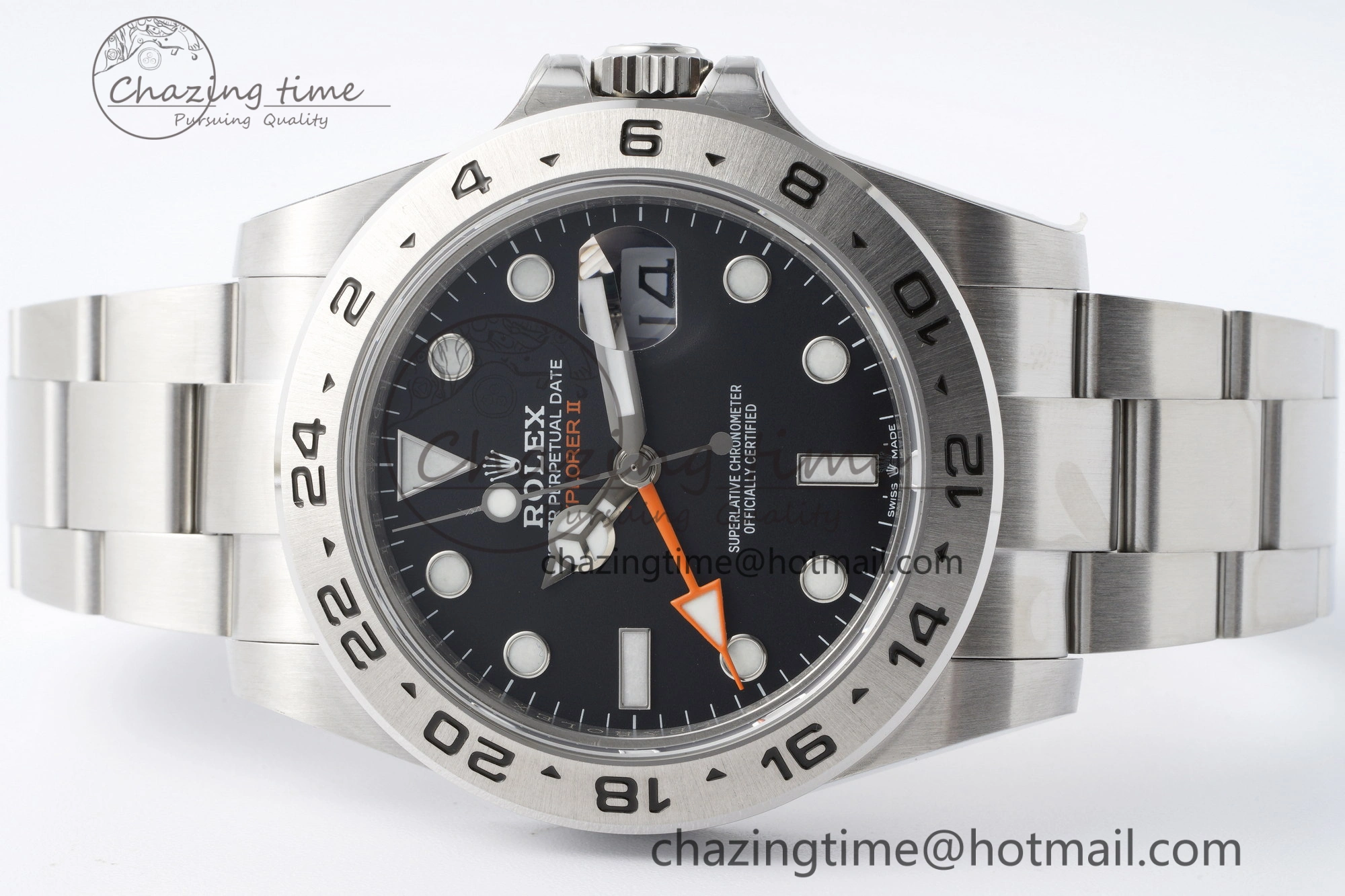 Explorer II 42mm 216570 Black 904L SS JDF 1:1 Best Edition Black Dial on Bracelet VR3285 CHS V DailyWear 2171