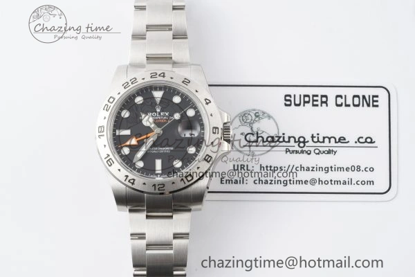 Explorer II 42mm 216570 Black 904L SS JDF 1:1 Best Edition Black Dial on Bracelet VR3285 CHS V DailyWear 2171