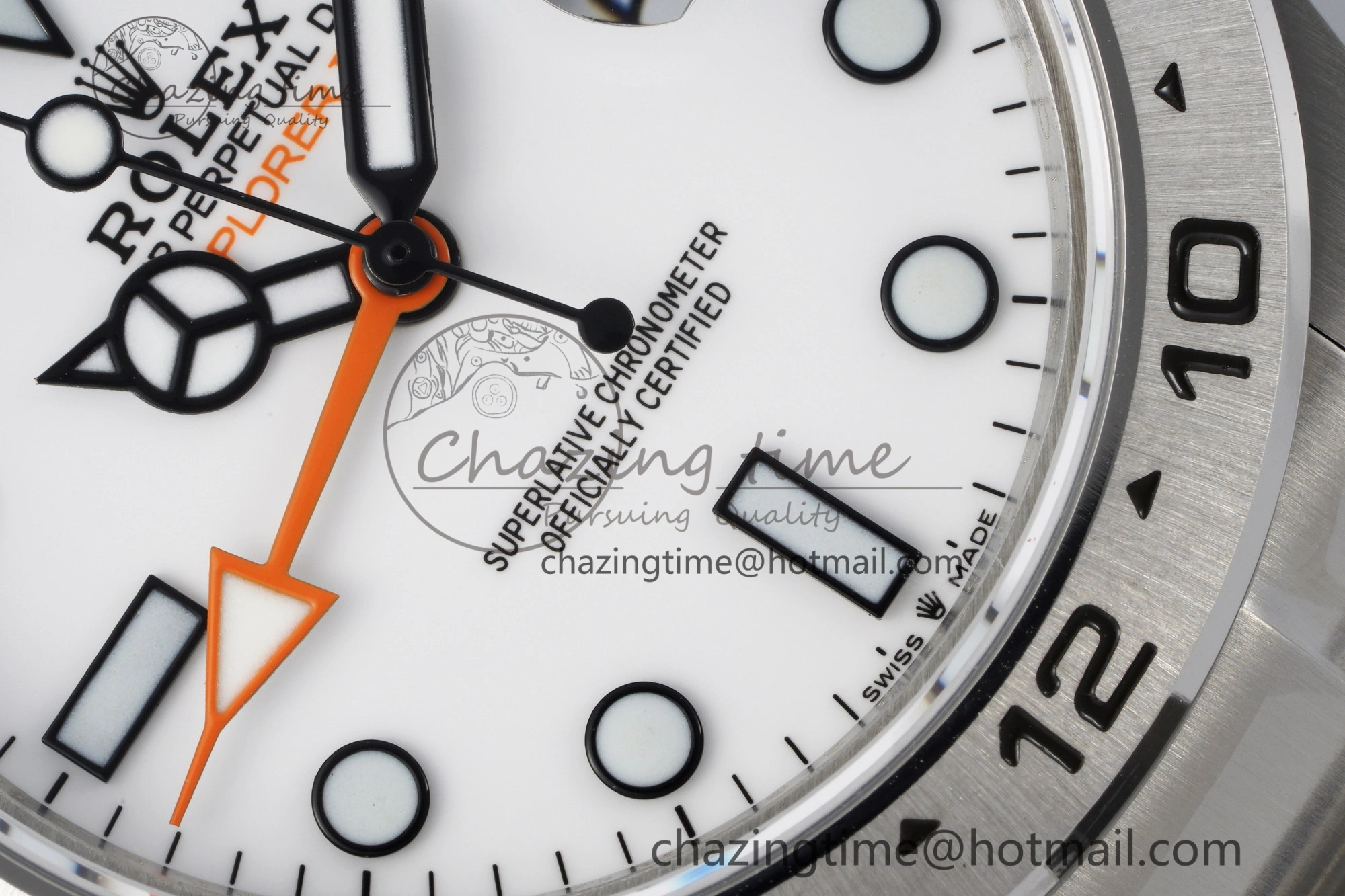 Explorer II 42mm 216570 Black 904L SS JDF 1:1 Best Edition White Dial on Bracelet VR3285 CHS V TimelessDesign 2174