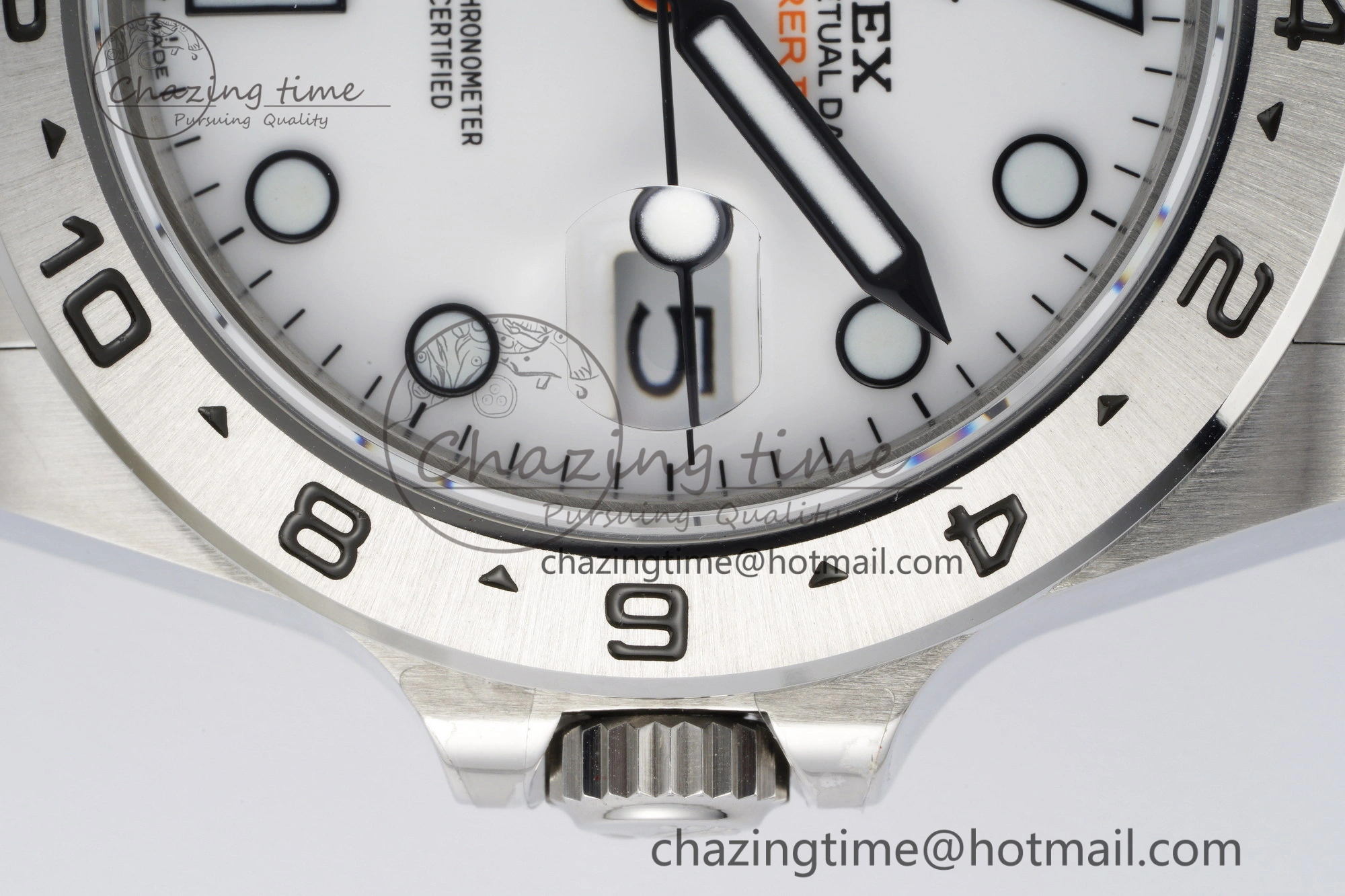 Explorer II 42mm 216570 Black 904L SS JDF 1:1 Best Edition White Dial on Bracelet VR3285 CHS V TimelessDesign 2174