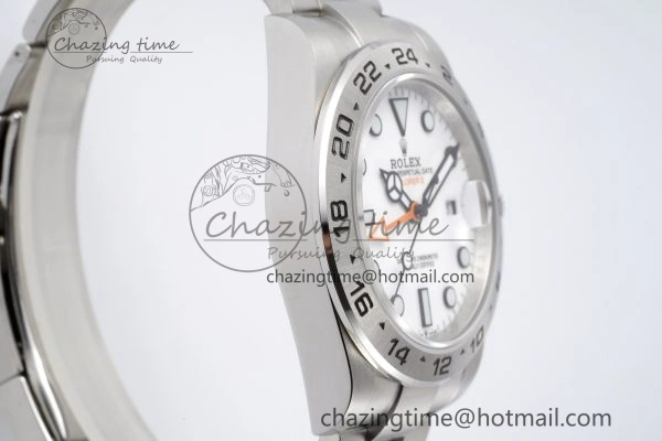 Explorer II 42mm 216570 Black 904L SS JDF 1:1 Best Edition White Dial on Bracelet VR3285 CHS V TimelessDesign 2174