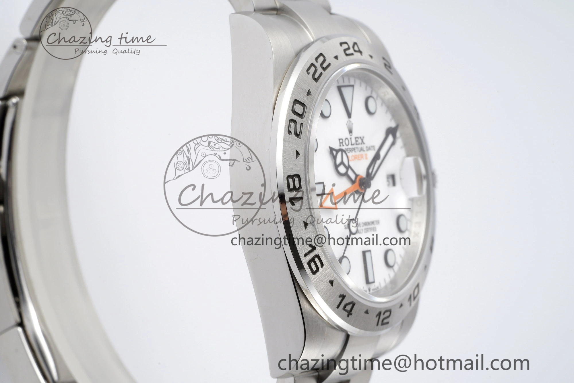 Explorer II 42mm 216570 Black 904L SS JDF 1:1 Best Edition White Dial on Bracelet VR3285 CHS V TimelessDesign 2174