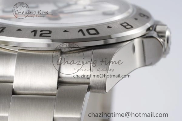Explorer II 42mm 216570 Black 904L SS JDF 1:1 Best Edition White Dial on Bracelet VR3285 CHS V TimelessDesign 2174