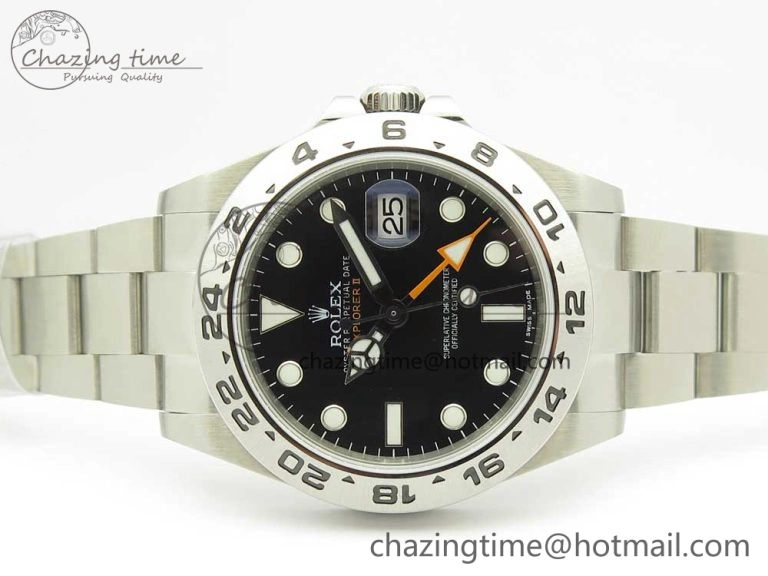 Explorer II 42mm 216570 JF 1:1 Best Edition Black Dial on SS Bracelet A2836 V Sophisticated 3309