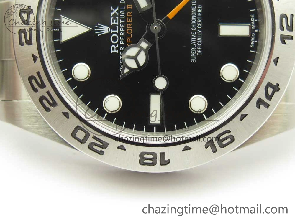 Explorer II 42mm 216570 JF 1:1 Best Edition Black Dial on SS Bracelet A2836 V Sophisticated 3309