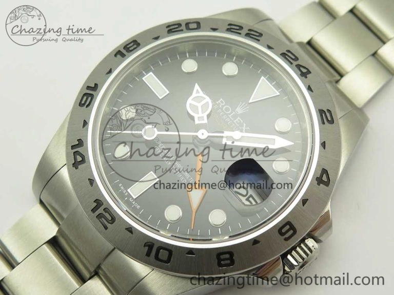 Explorer II 42mm 216570 JF 1:1 Best Edition Black Dial on SS Bracelet A2836 V Sophisticated 3309