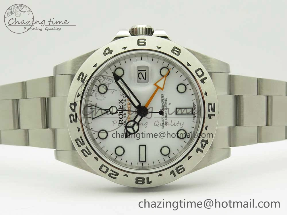 SoftTouch Explorer II 42mm 216570 JF 1:1 Best Edition White Dial on SS Bracelet A2836 V 3310