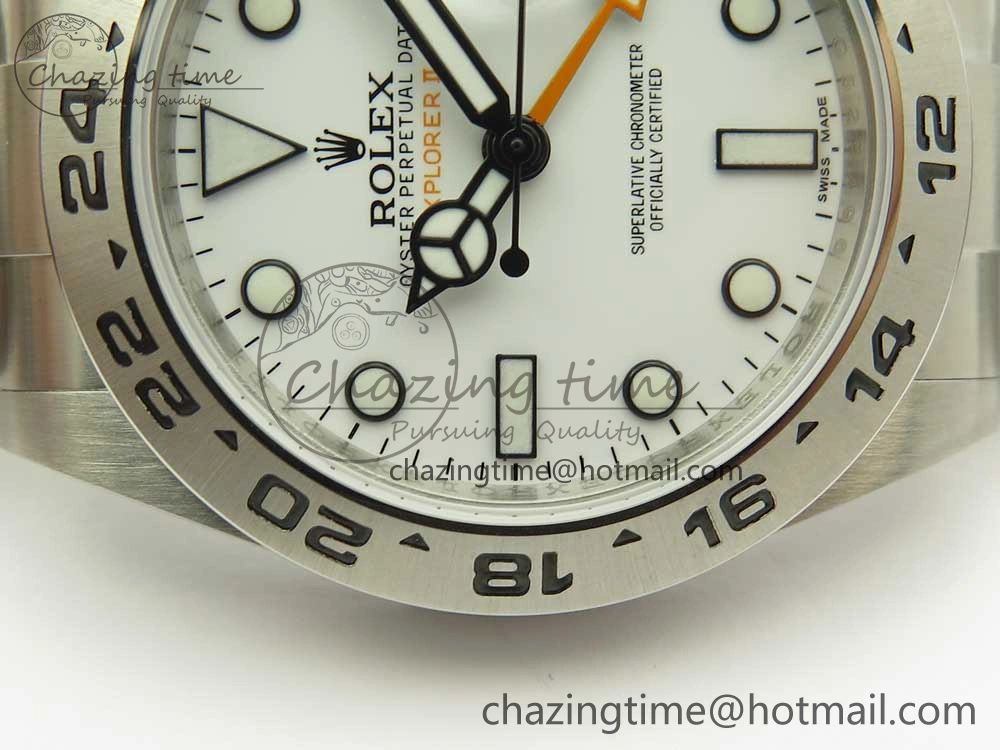 SoftTouch Explorer II 42mm 216570 JF 1:1 Best Edition White Dial on SS Bracelet A2836 V 3310