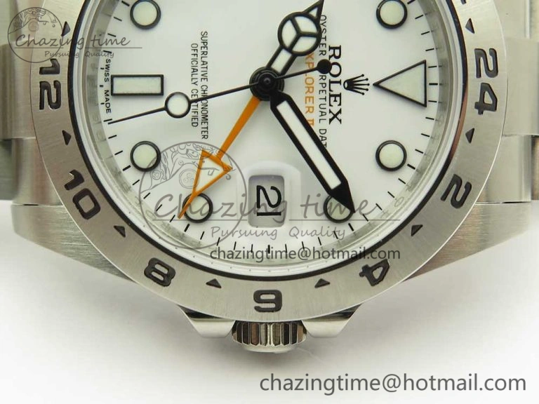 SoftTouch Explorer II 42mm 216570 JF 1:1 Best Edition White Dial on SS Bracelet A2836 V 3310