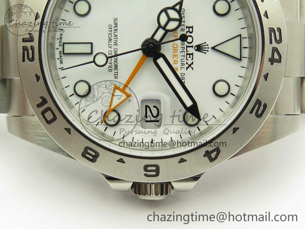 SoftTouch Explorer II 42mm 216570 JF 1:1 Best Edition White Dial on SS Bracelet A2836 V 3310