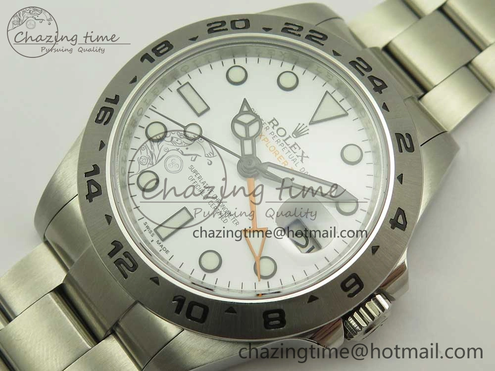SoftTouch Explorer II 42mm 216570 JF 1:1 Best Edition White Dial on SS Bracelet A2836 V 3310