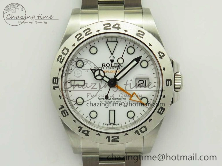 SoftTouch Explorer II 42mm 216570 JF 1:1 Best Edition White Dial on SS Bracelet A2836 V 3310