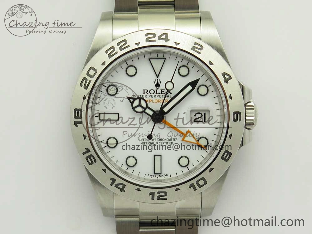 SoftTouch Explorer II 42mm 216570 JF 1:1 Best Edition White Dial on SS Bracelet A2836 V 3310