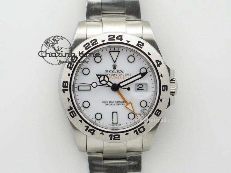 Explorer II 42mm 216570 Noob Best Edition White Dial on SS Bracelet A23J Minimalist 4041