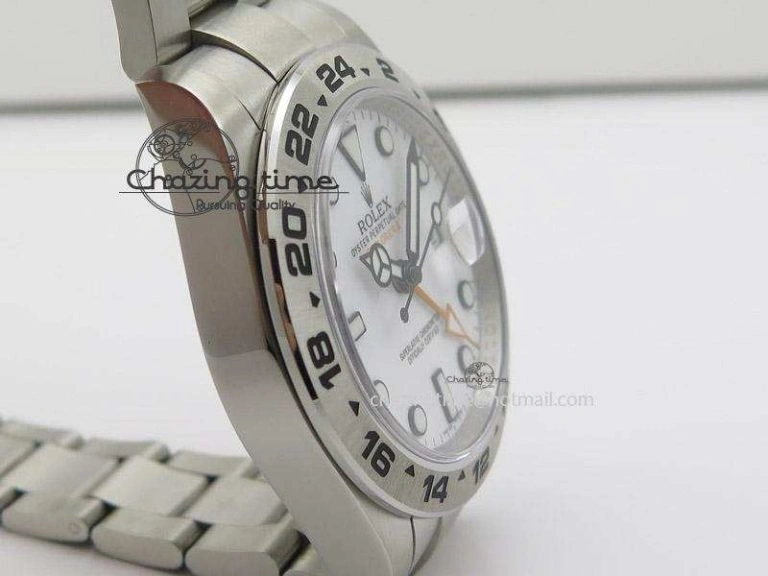 Explorer II 42mm 216570 Noob Best Edition White Dial on SS Bracelet A23J Minimalist 4041
