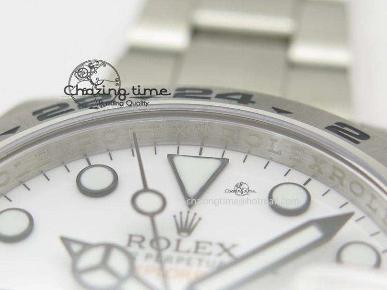 Explorer II 42mm 216570 Noob Best Edition White Dial on SS Bracelet A23J Minimalist 4041