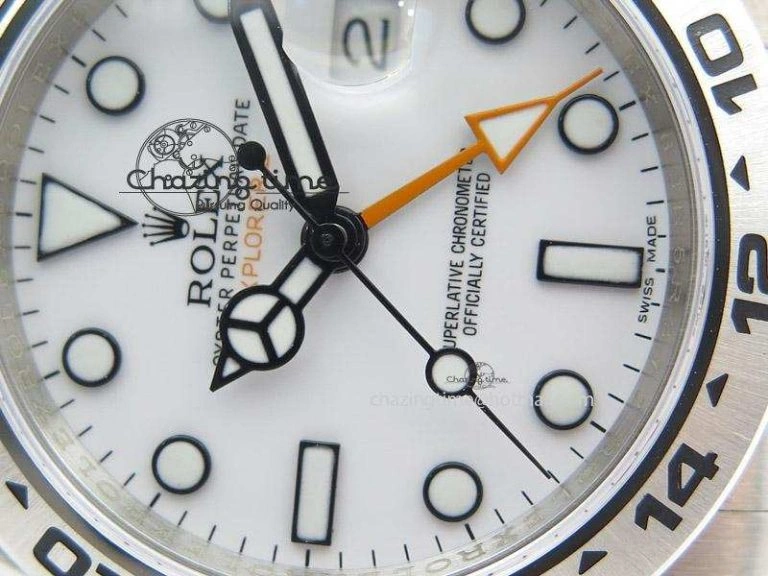 Explorer II 42mm 216570 Noob Best Edition White Dial on SS Bracelet A23J Minimalist 4041