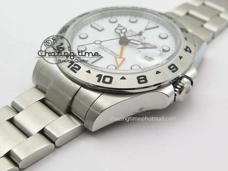 Explorer II 42mm 216570 Noob Best Edition White Dial on SS Bracelet A23J Minimalist 4041