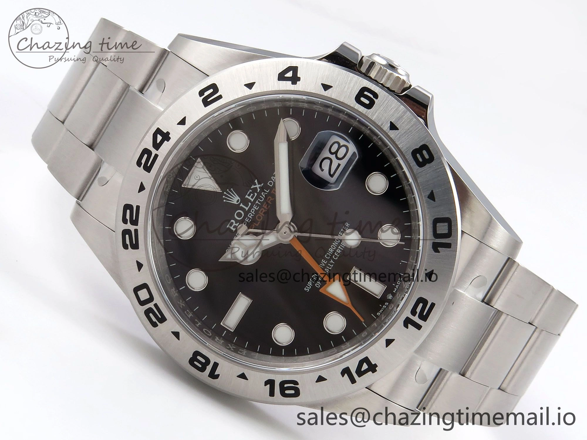 Efficient Explorer II 42mm 226570 904L SS Clean 1:1 Best Edition Black Dial on Bracelet DD3285 CHS 1091