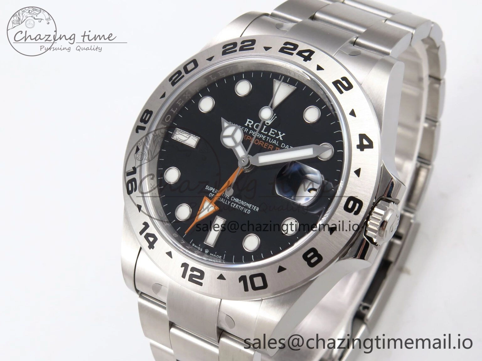 Efficient Explorer II 42mm 226570 904L SS Clean 1:1 Best Edition Black Dial on Bracelet DD3285 CHS 1091