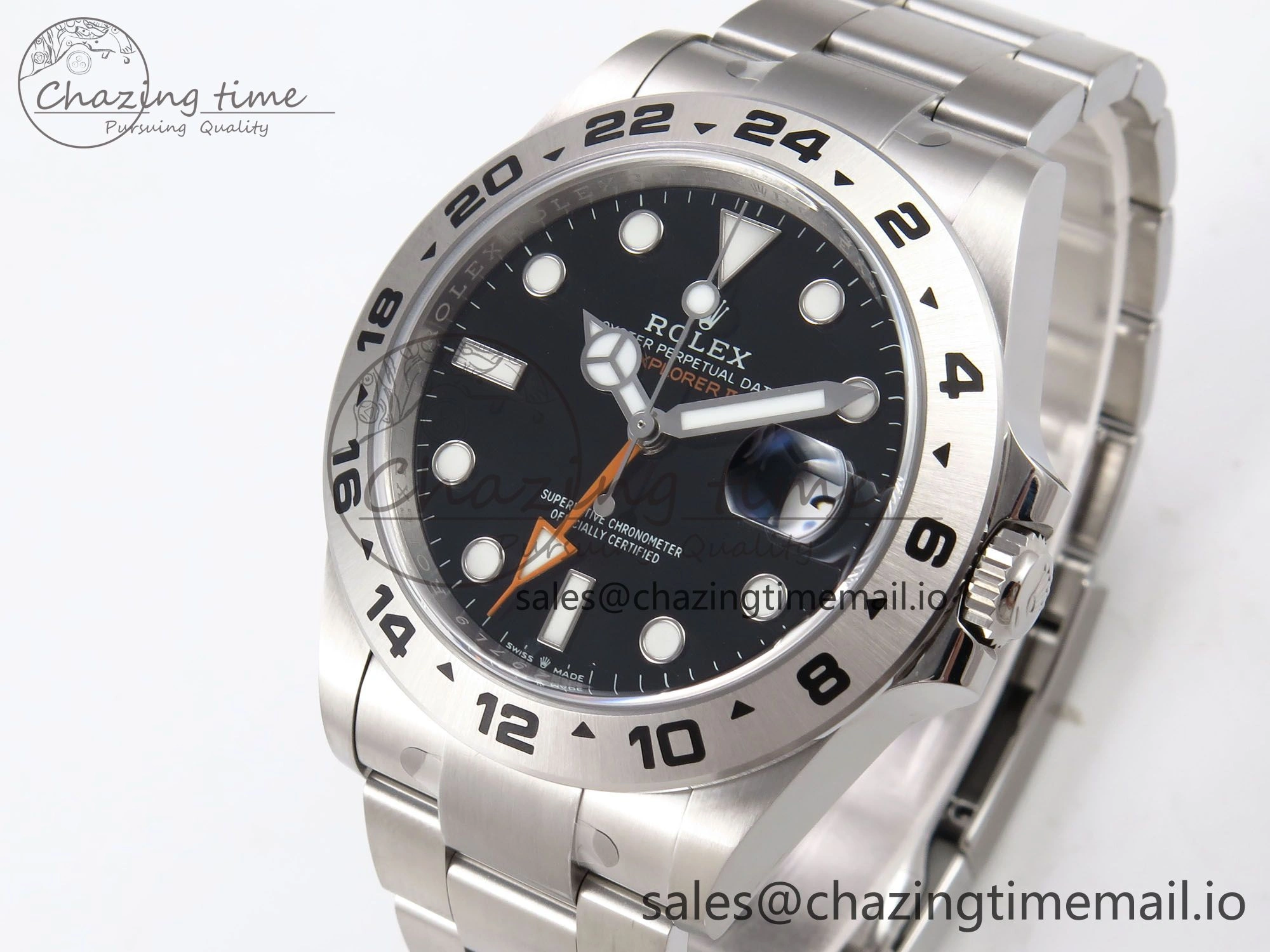 Efficient Explorer II 42mm 226570 904L SS Clean 1:1 Best Edition Black Dial on Bracelet DD3285 CHS 1091