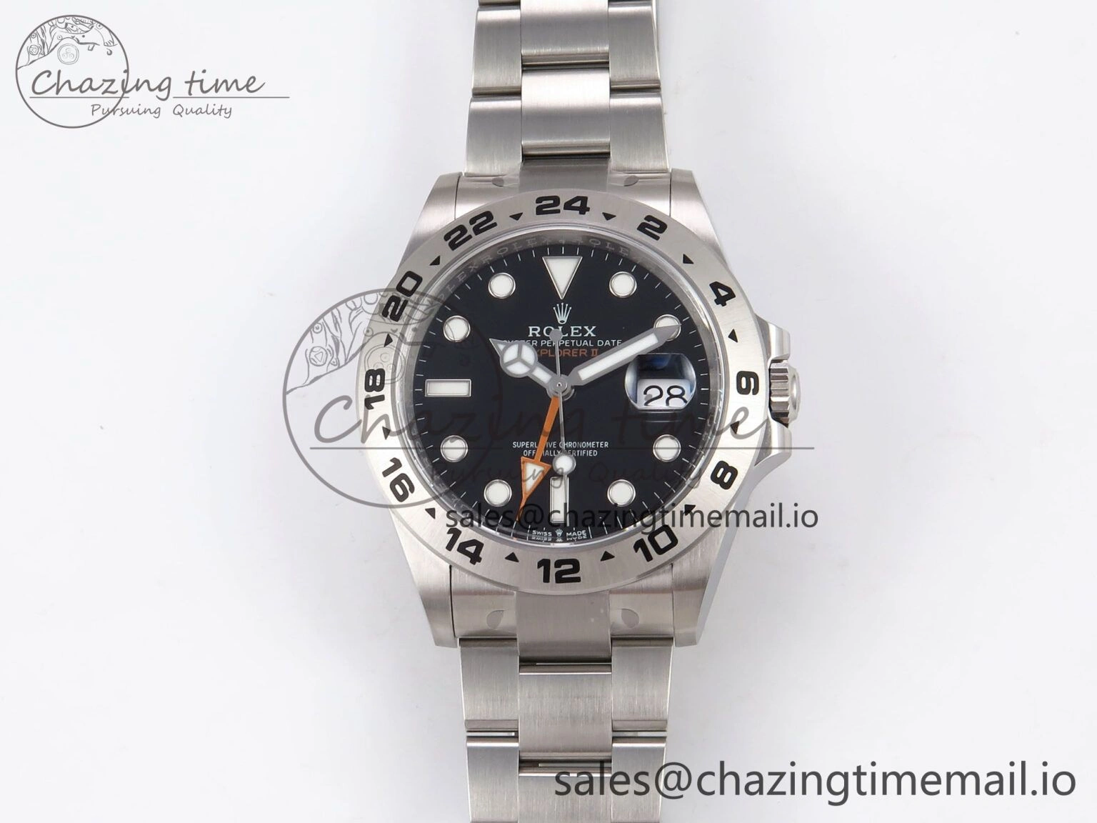 Efficient Explorer II 42mm 226570 904L SS Clean 1:1 Best Edition Black Dial on Bracelet DD3285 CHS 1091