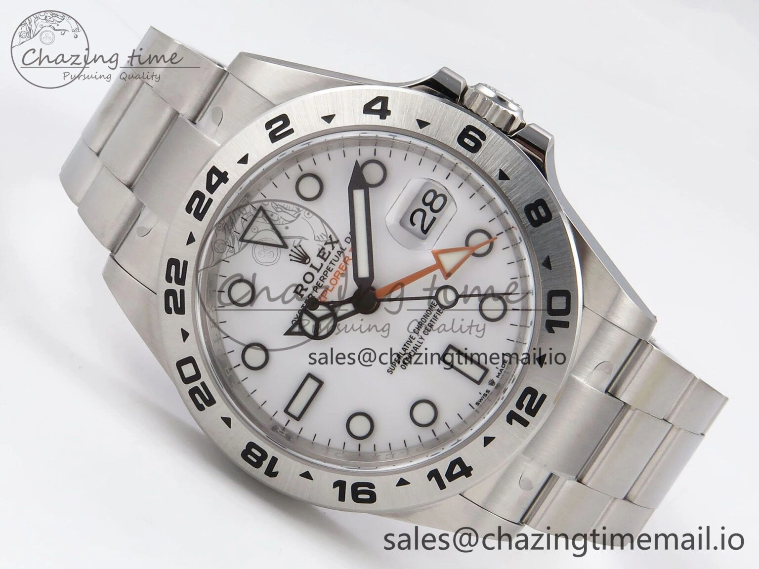 Explorer II 42mm 226570 904L SS Clean 1:1 Best Edition White Dial on Bracelet DD3285 CHS UrbanStyle 1092