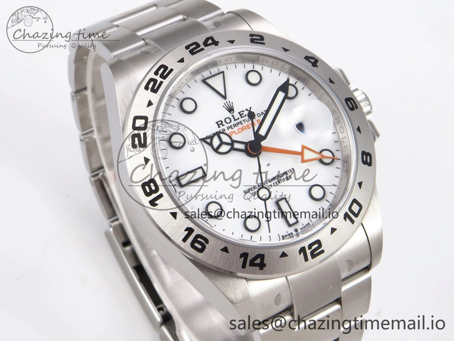 Explorer II 42mm 226570 904L SS Clean 1:1 Best Edition White Dial on Bracelet DD3285 CHS UrbanStyle 1092