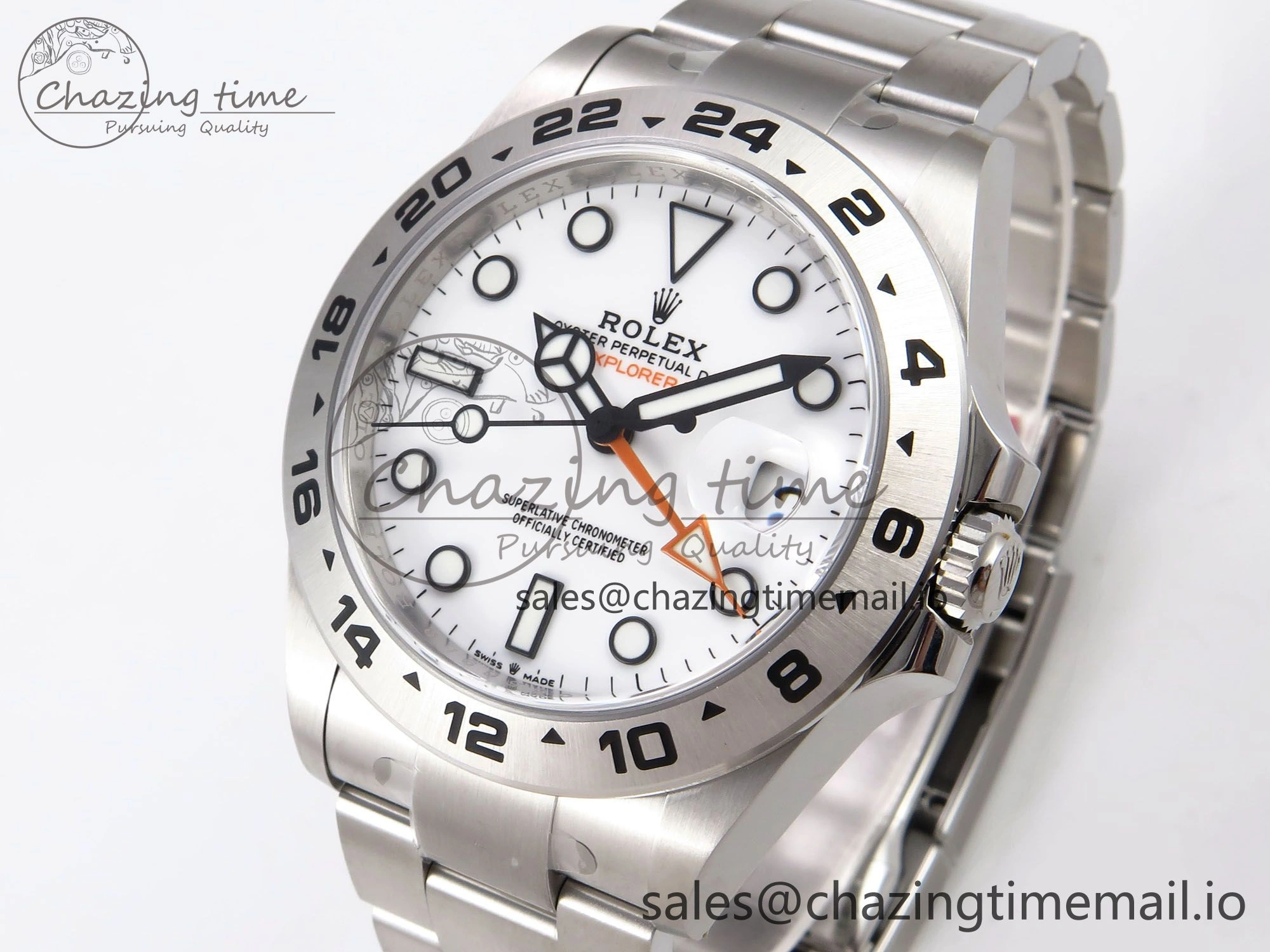 Explorer II 42mm 226570 904L SS Clean 1:1 Best Edition White Dial on Bracelet DD3285 CHS UrbanStyle 1092